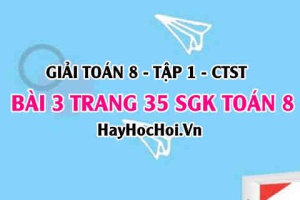Giải bài 3 trang 35 Toán 8 Tập 1 SGK Chân trời sáng tạo